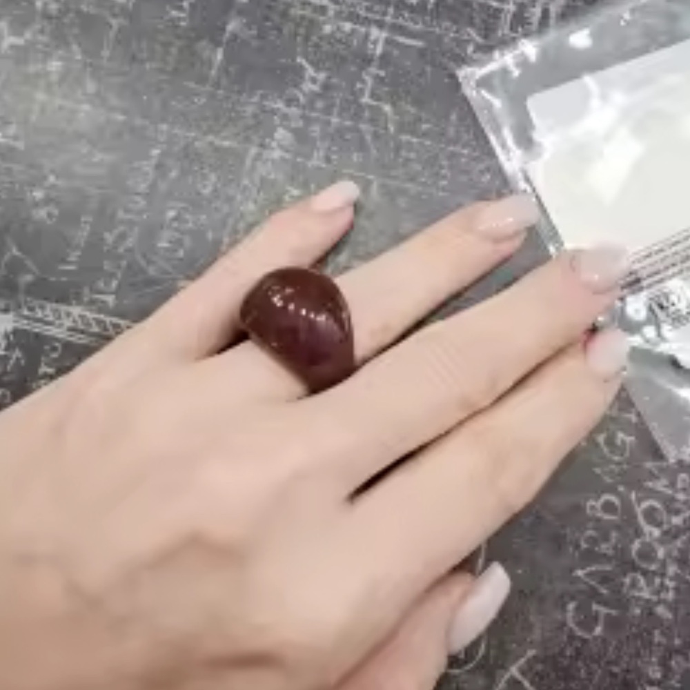 Elegant Burgundy Statement Ring - image 3